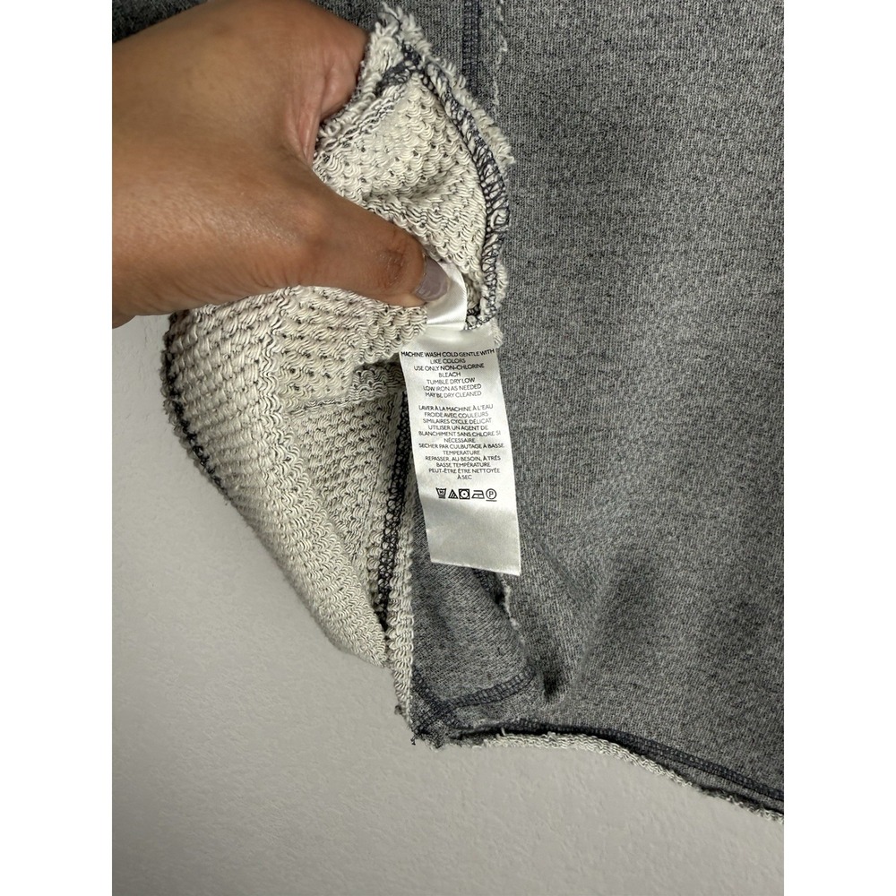 Pilcro Funnel Neck Gray Pullover Top Sweater Women's Medium Raw Hem Casual Boho - Picture 13 of 14